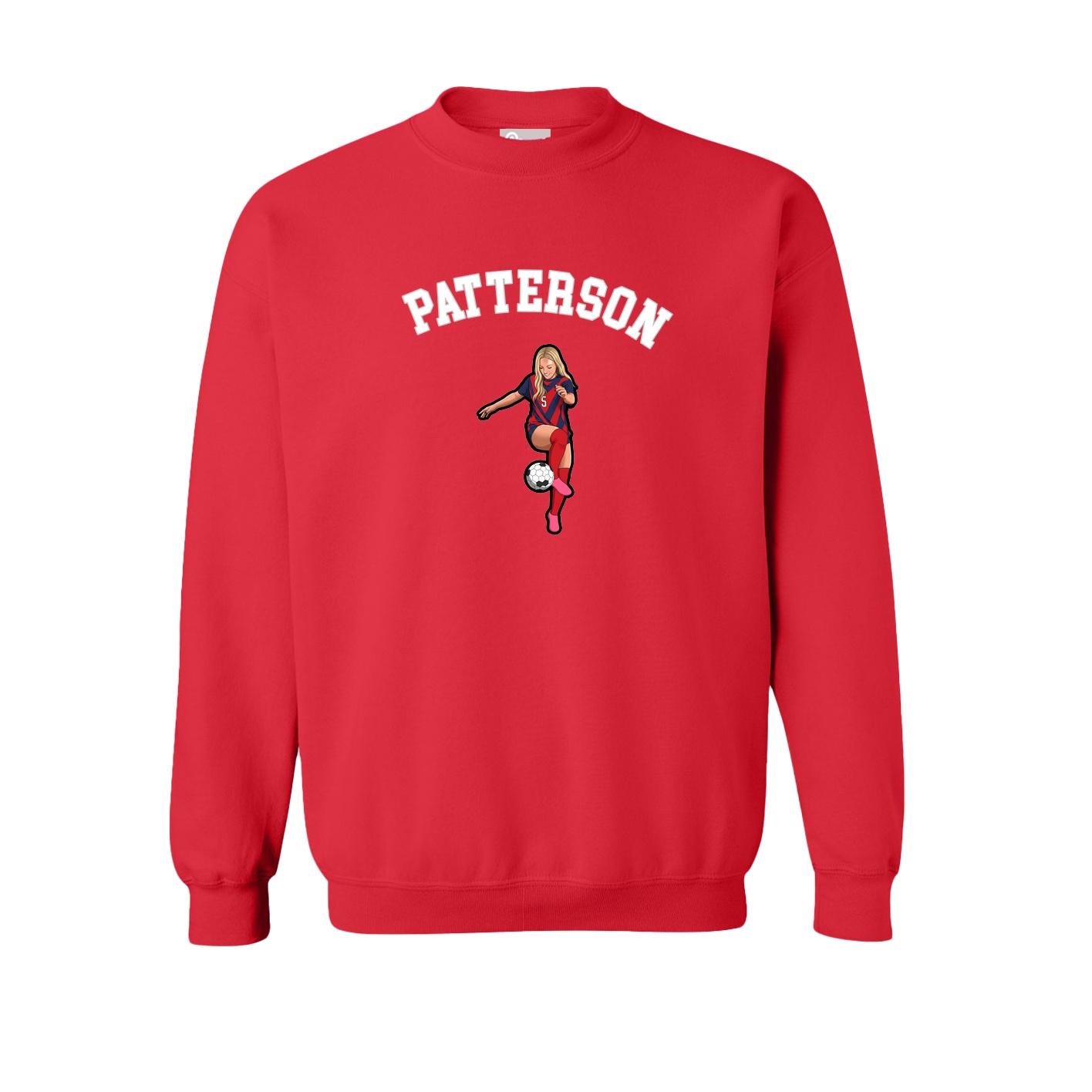 Fleece Crew — Shirsey Arch in Red