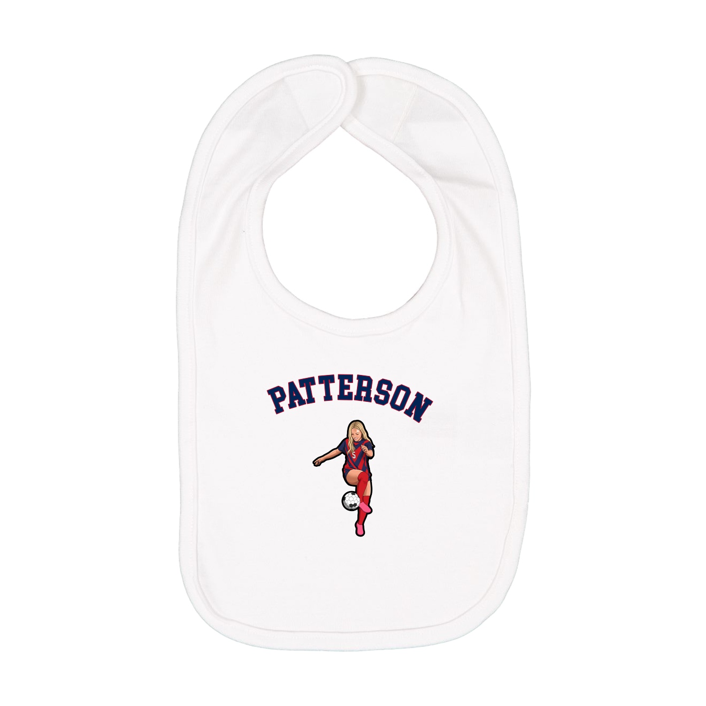 Infant Bib — Shirsey Arch in White