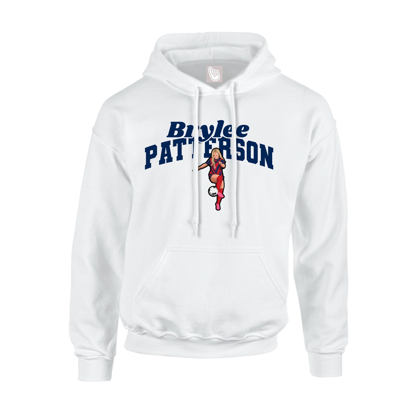 Hoodie — Signature Arch in White