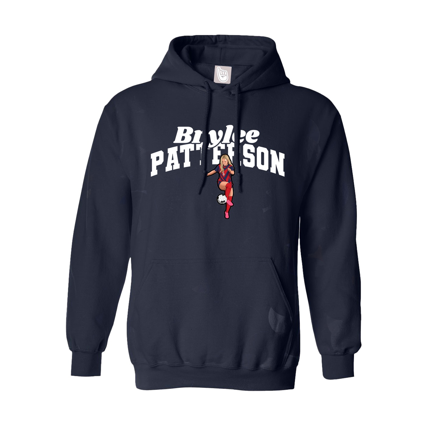 Youth Hoodie — Signature Arch in Navy