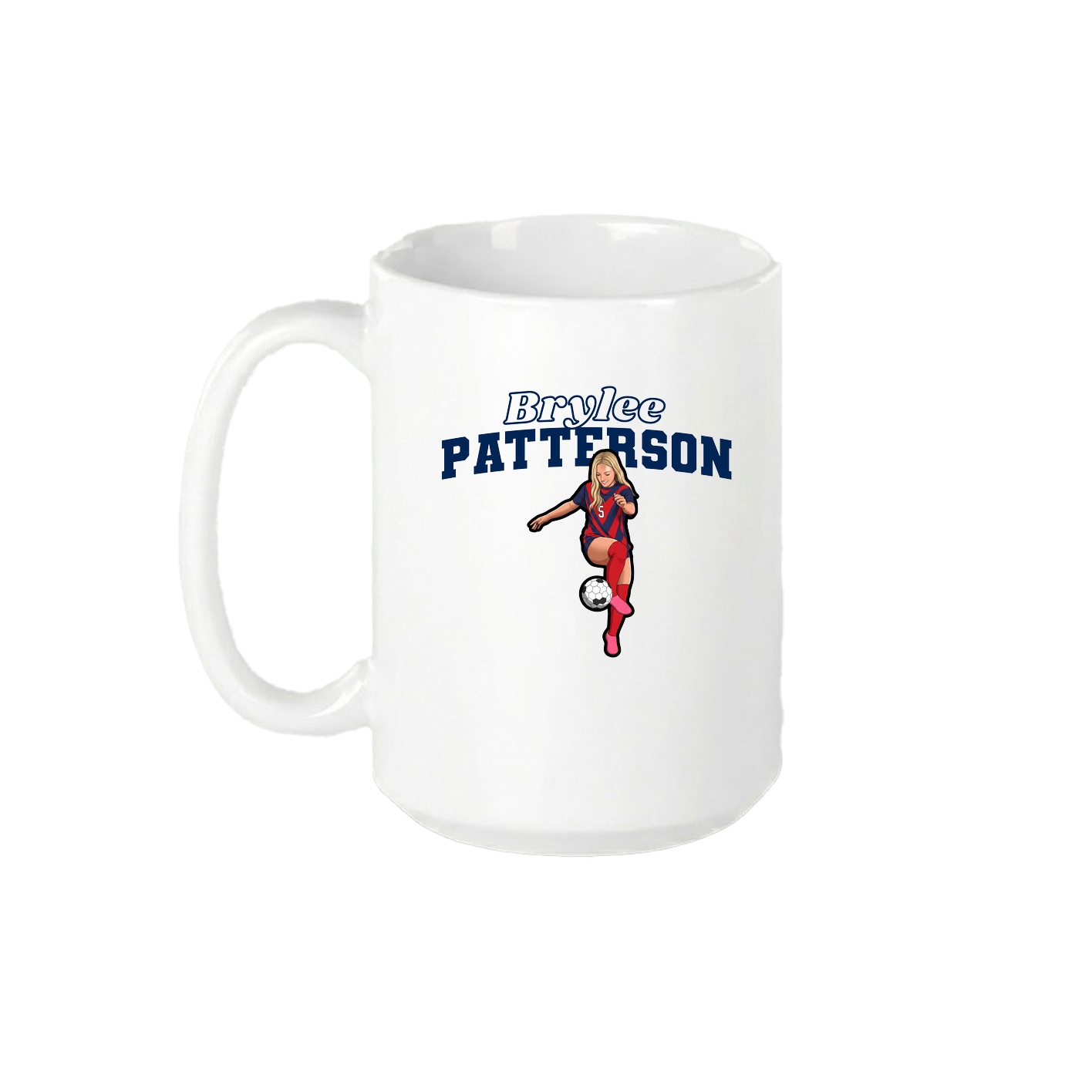 15oz Coffee Mug — Name Arch in White