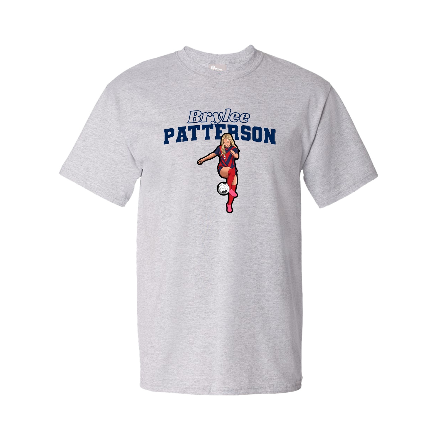 Youth Tee — Name Arch in Grey