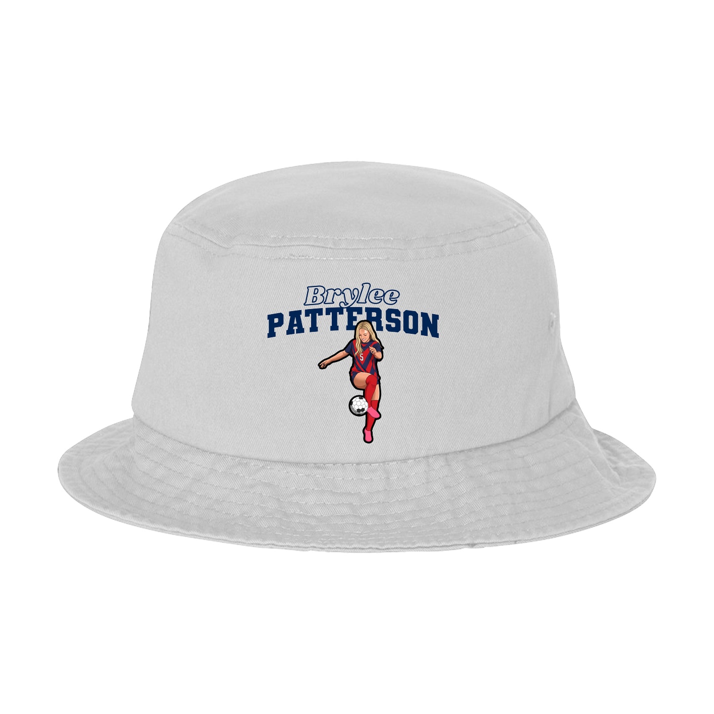 Bucket Cap — Name Arch in White