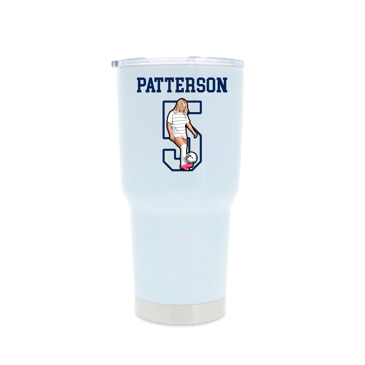30oz Stainless Steel Tumbler — Shirsey in White