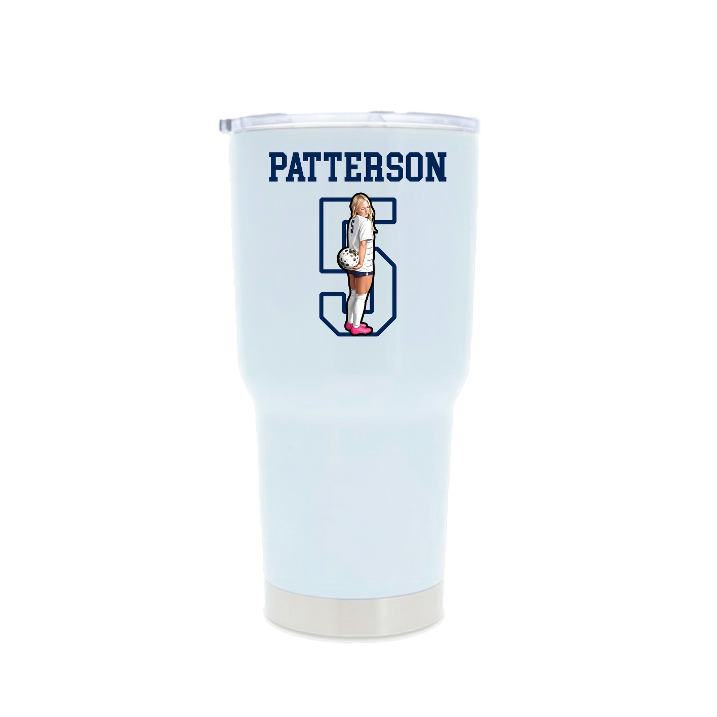30oz Stainless Steel Tumbler — Shirsey in White
