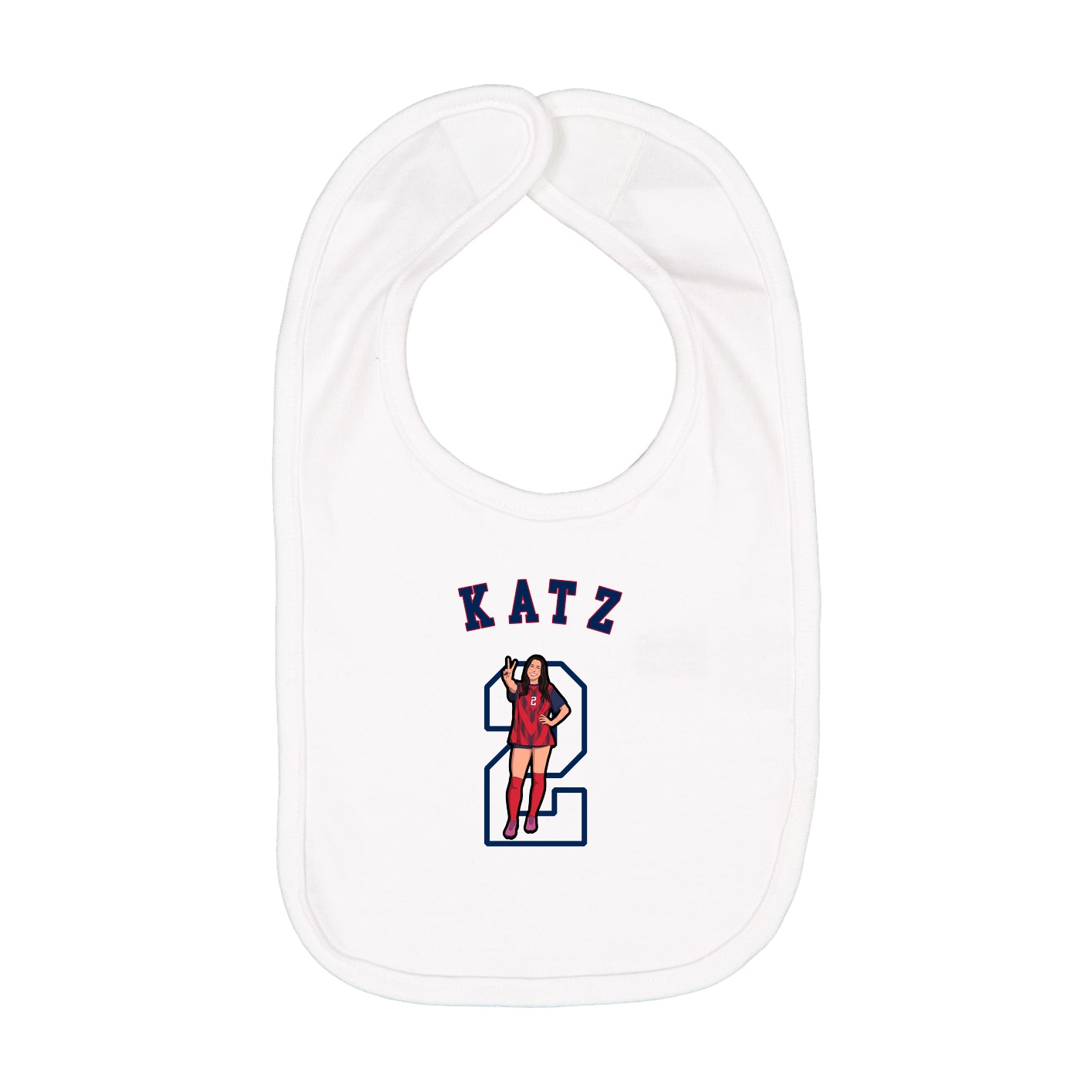 Infant Bib — Shirsey Arch in White