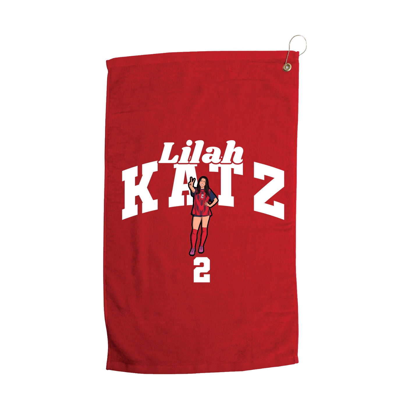 Golf Towel — Signature Arch in Red