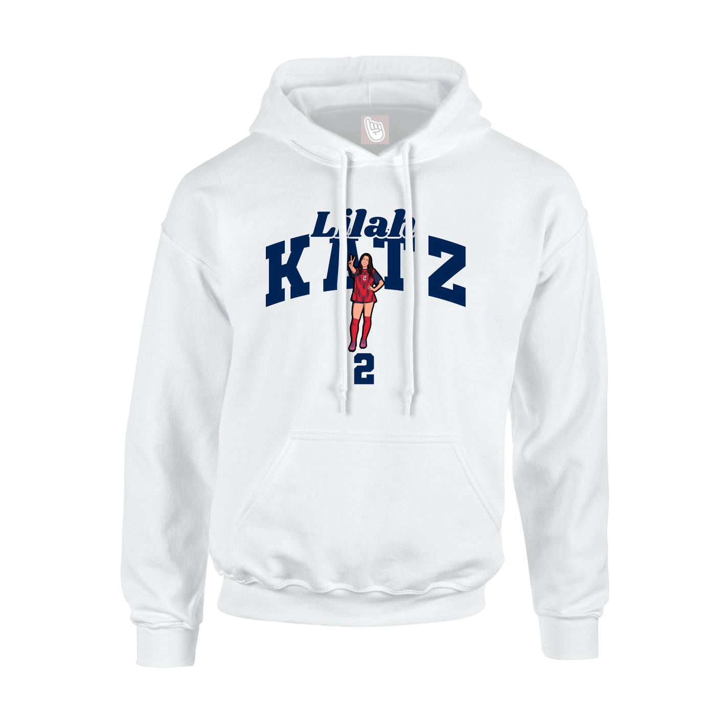 Hoodie — Signature Arch in White