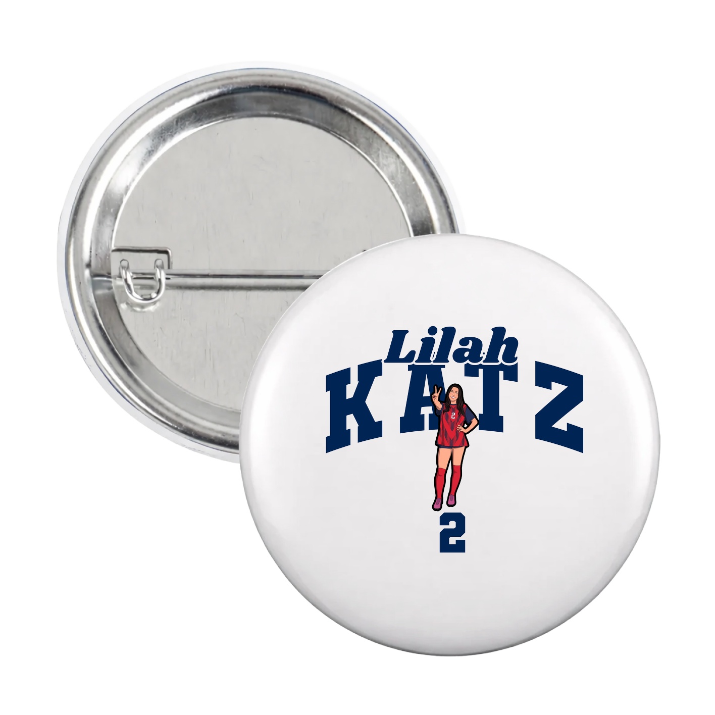 Game Day Button — Signature Arch in White