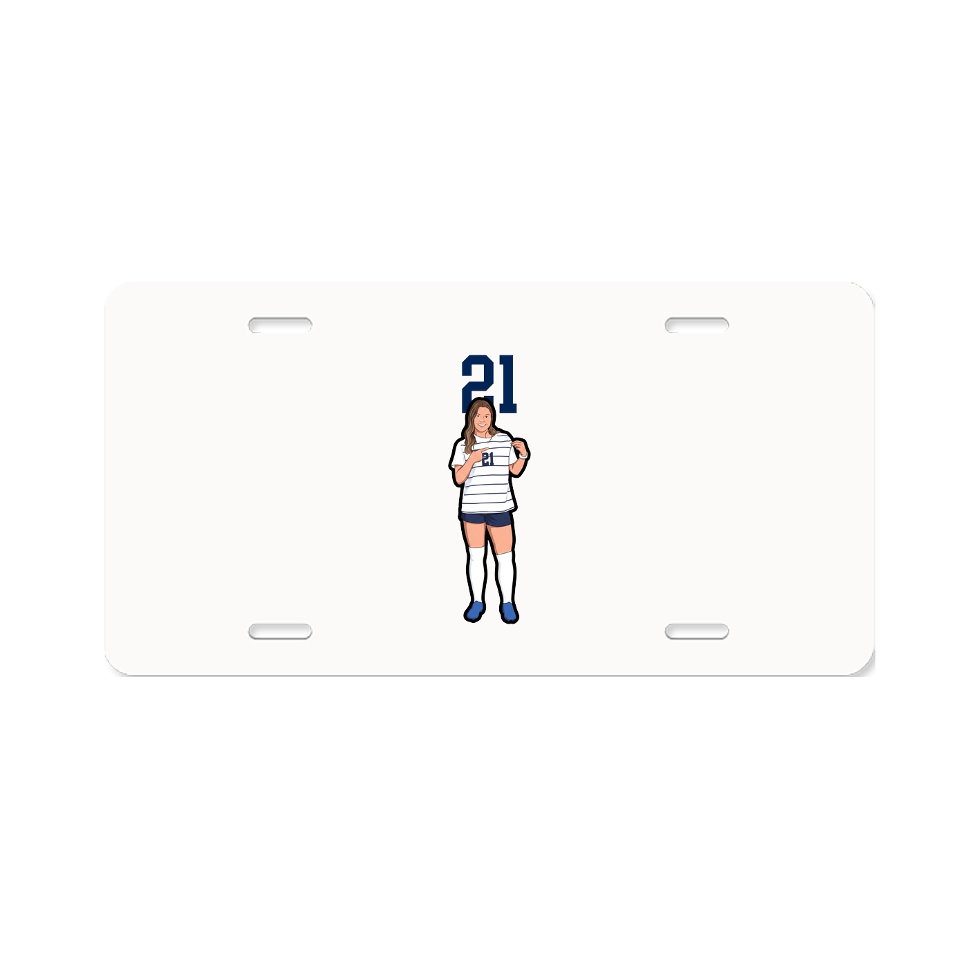 License Plate — Number Top in Classic
