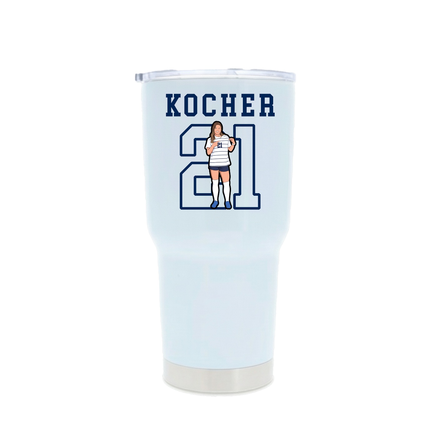 30oz Stainless Steel Tumbler — Shirsey in White