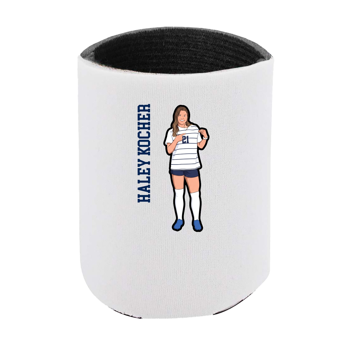 Can Holder — Name Vertical in White