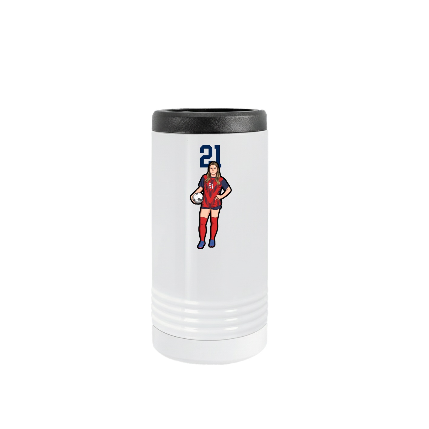 Slim Beverage Holder — Number Top in White