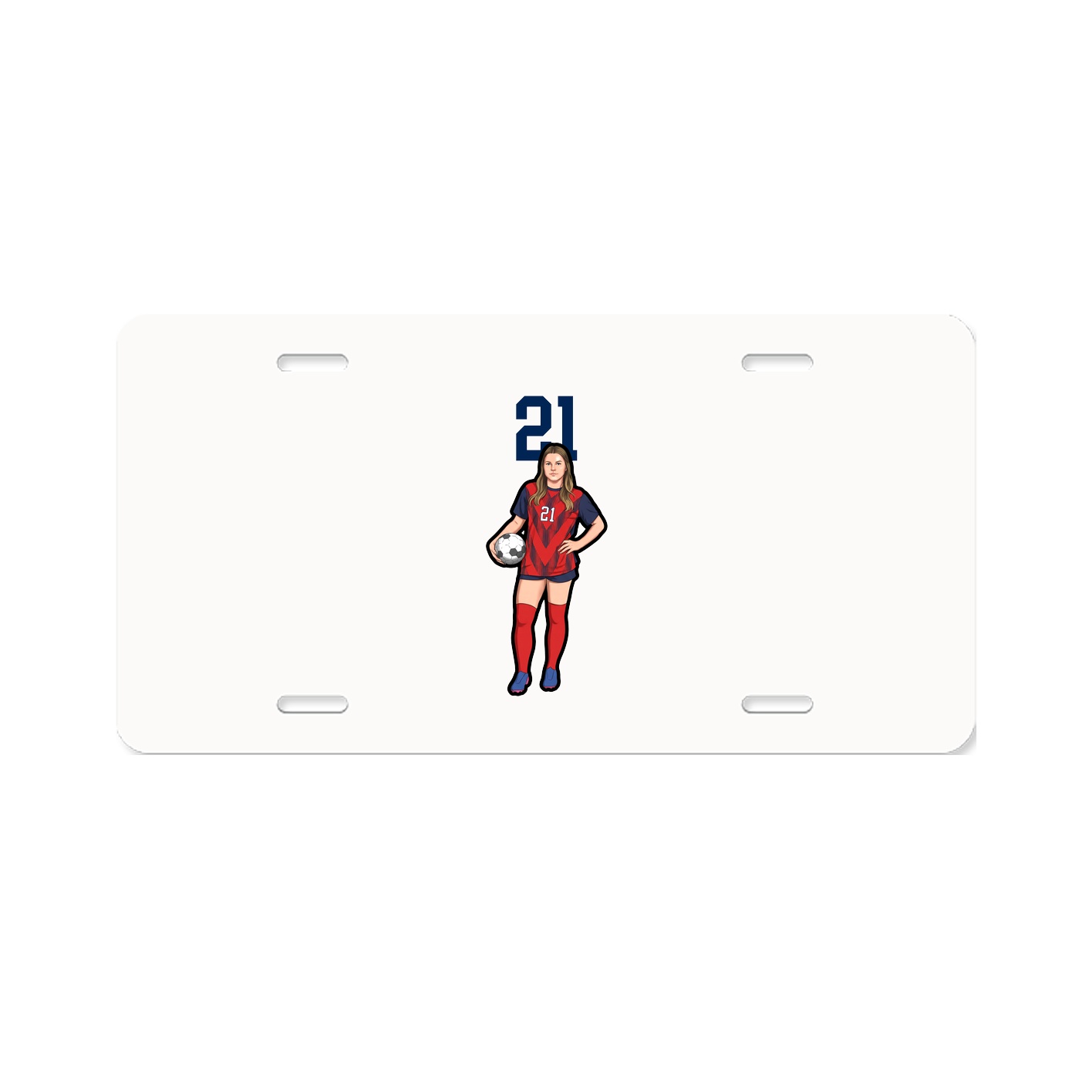 License Plate — Number Top in Classic
