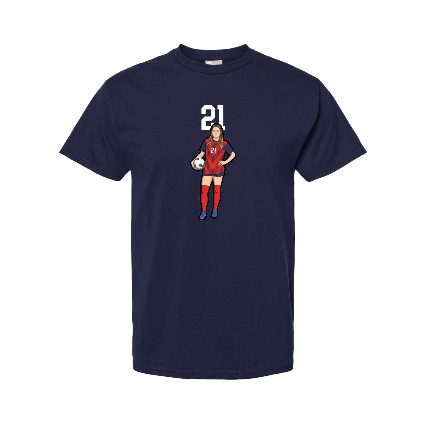 Youth Tee — Number Top in Navy