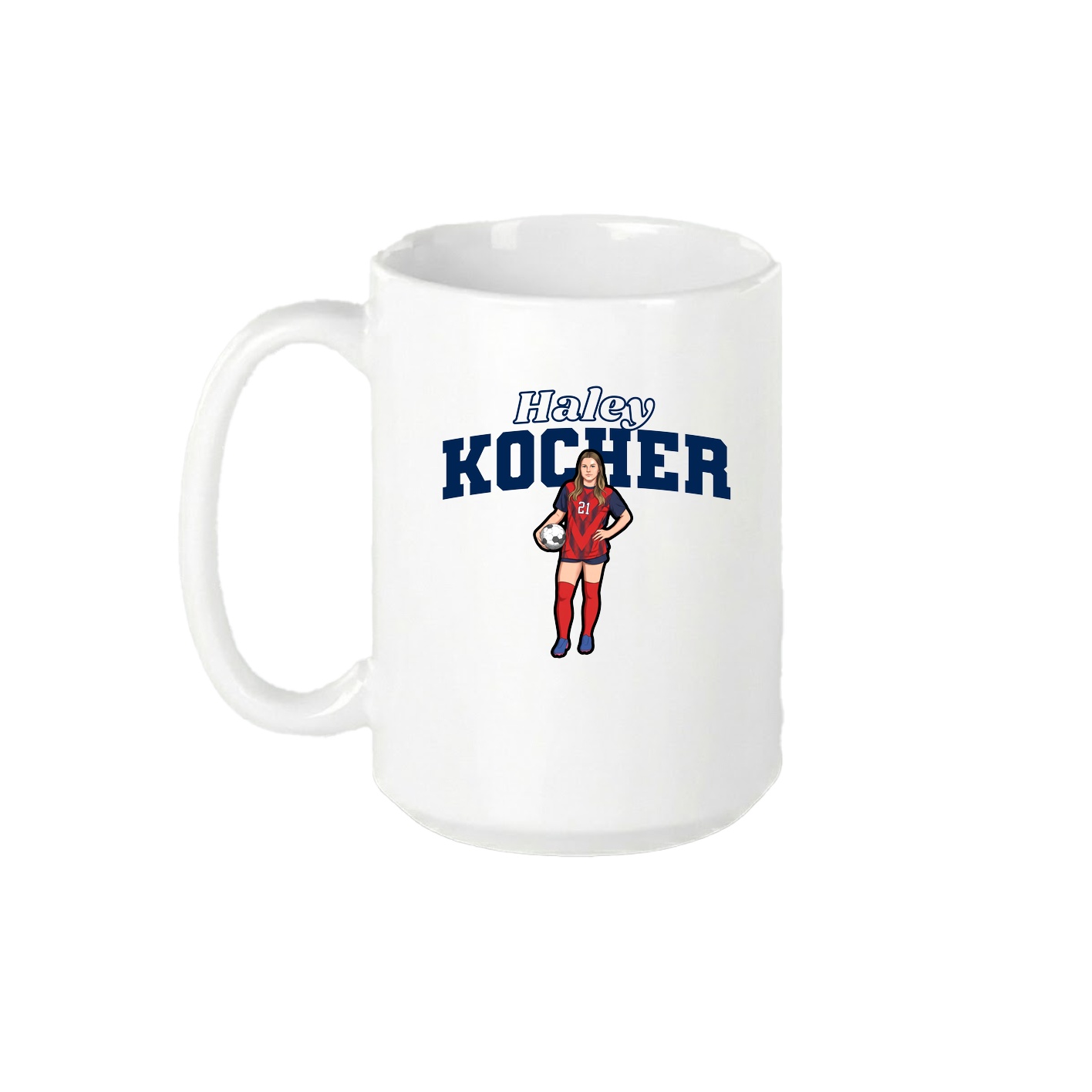 15oz Coffee Mug — Name Arch in White