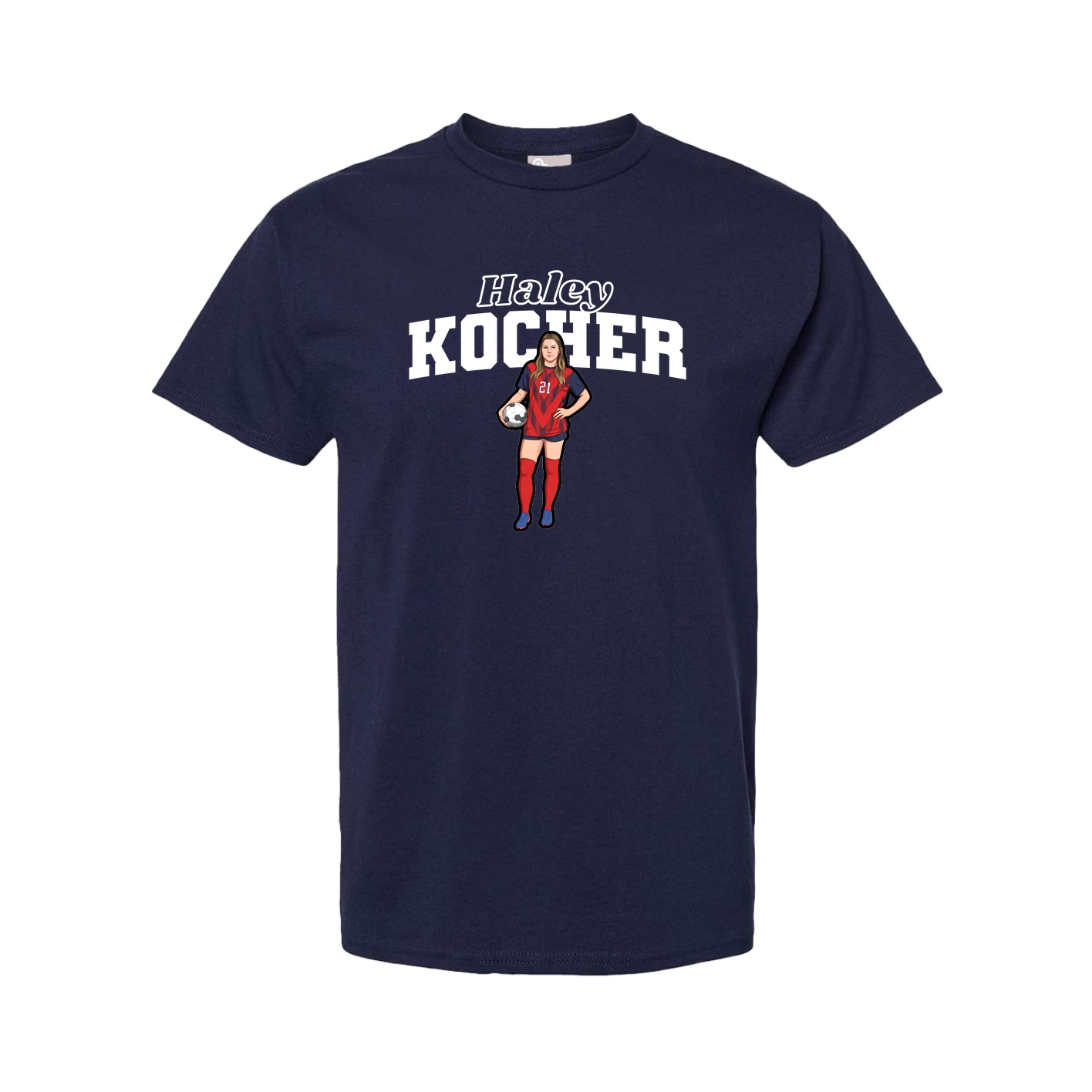 Youth Tee — Name Arch in Navy