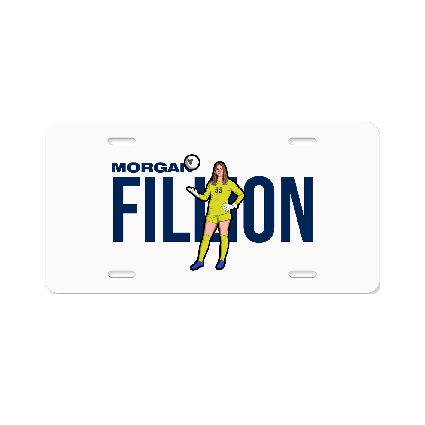 License Plate — Player Name in Classic