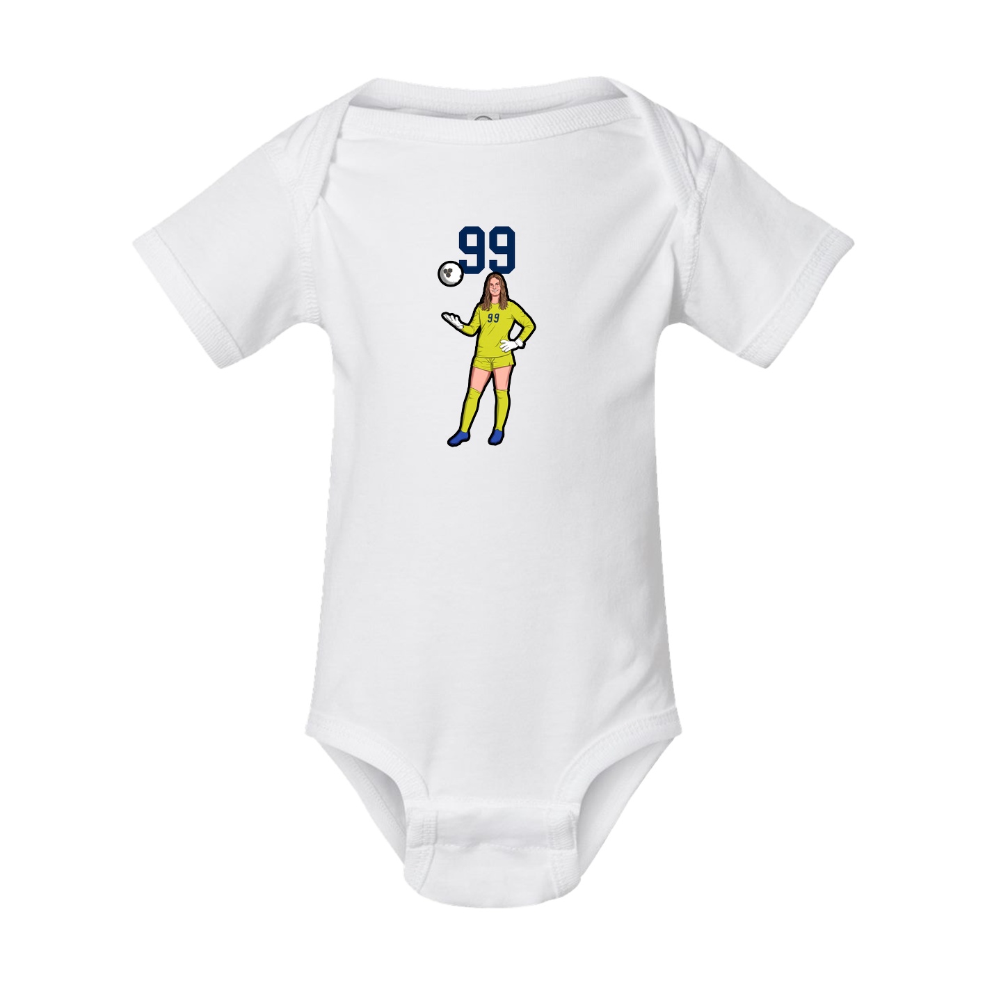 Baby Onesie — Number Top in White