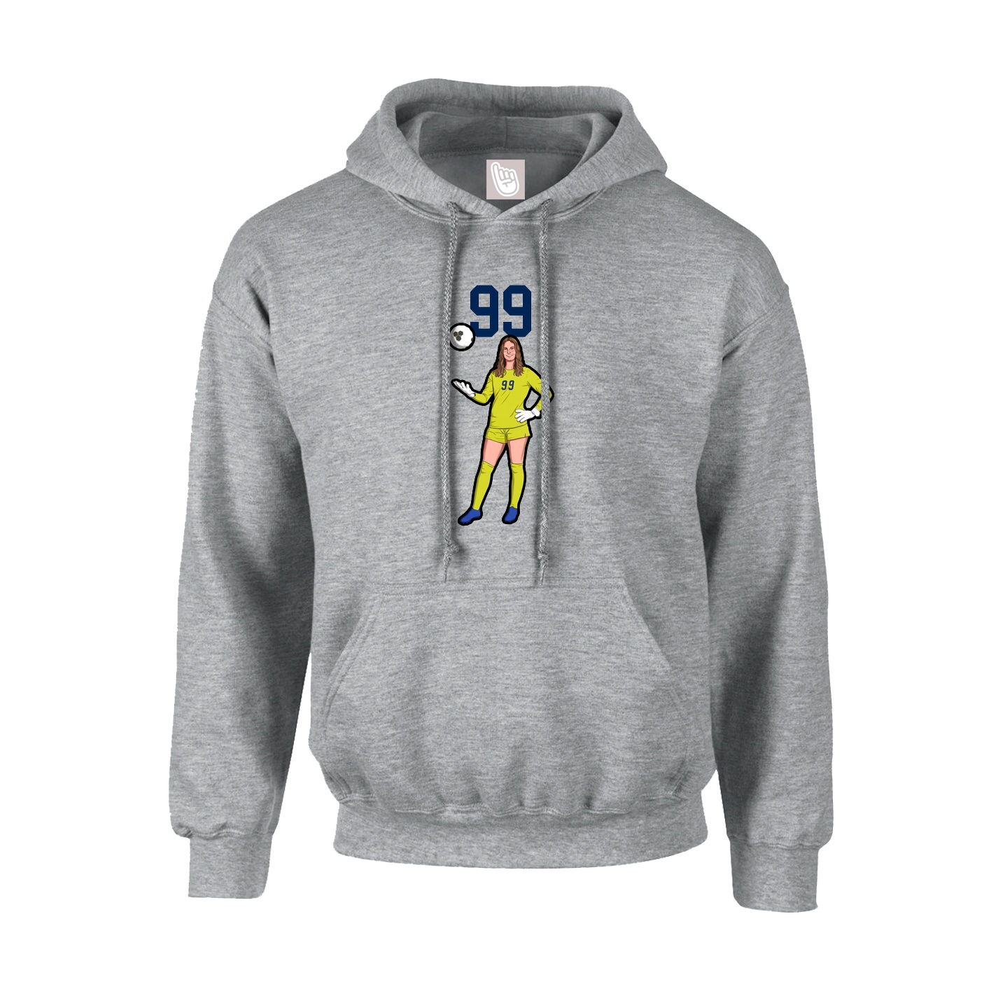 Youth Hoodie — Number Top in Grey