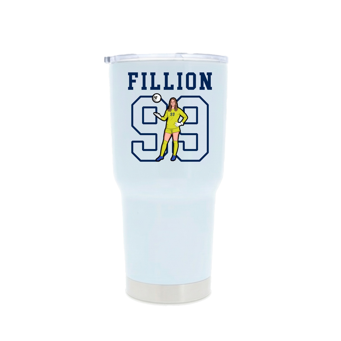 30oz Stainless Steel Tumbler — Shirsey in White
