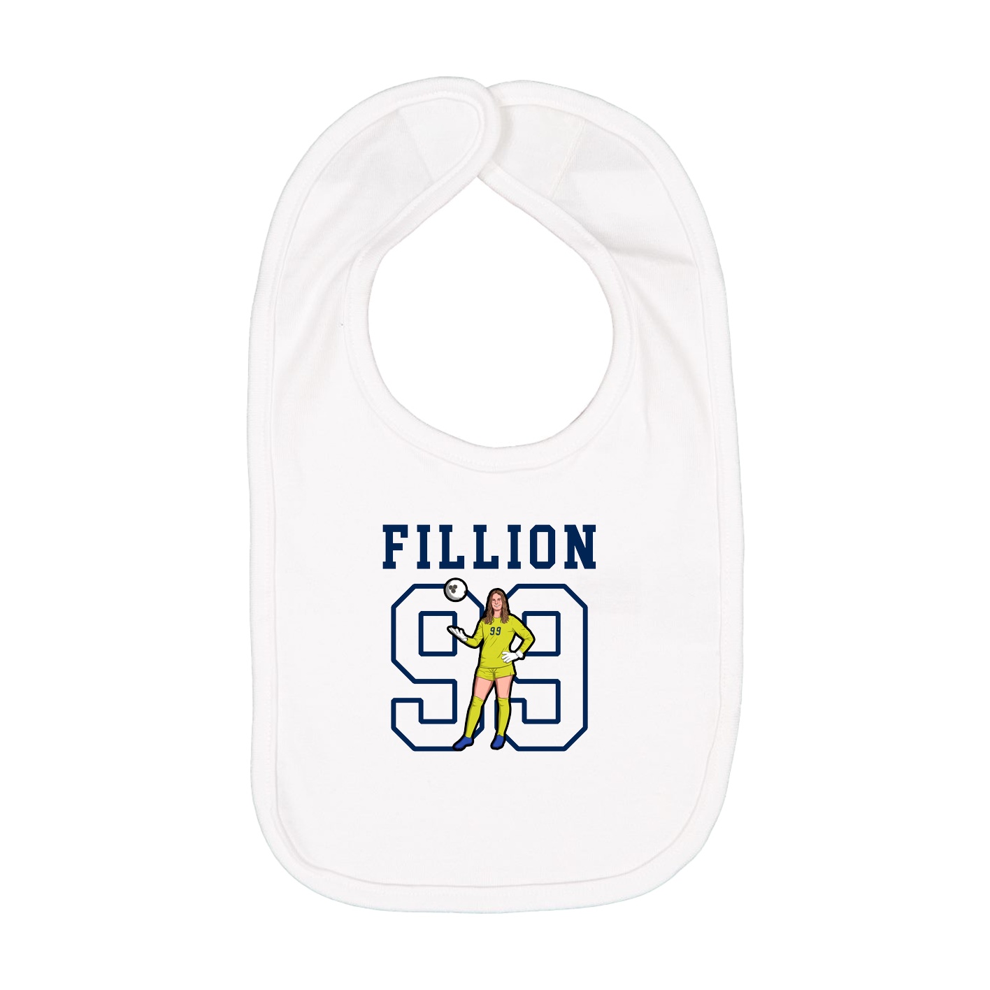 Infant Bib — Shirsey in White