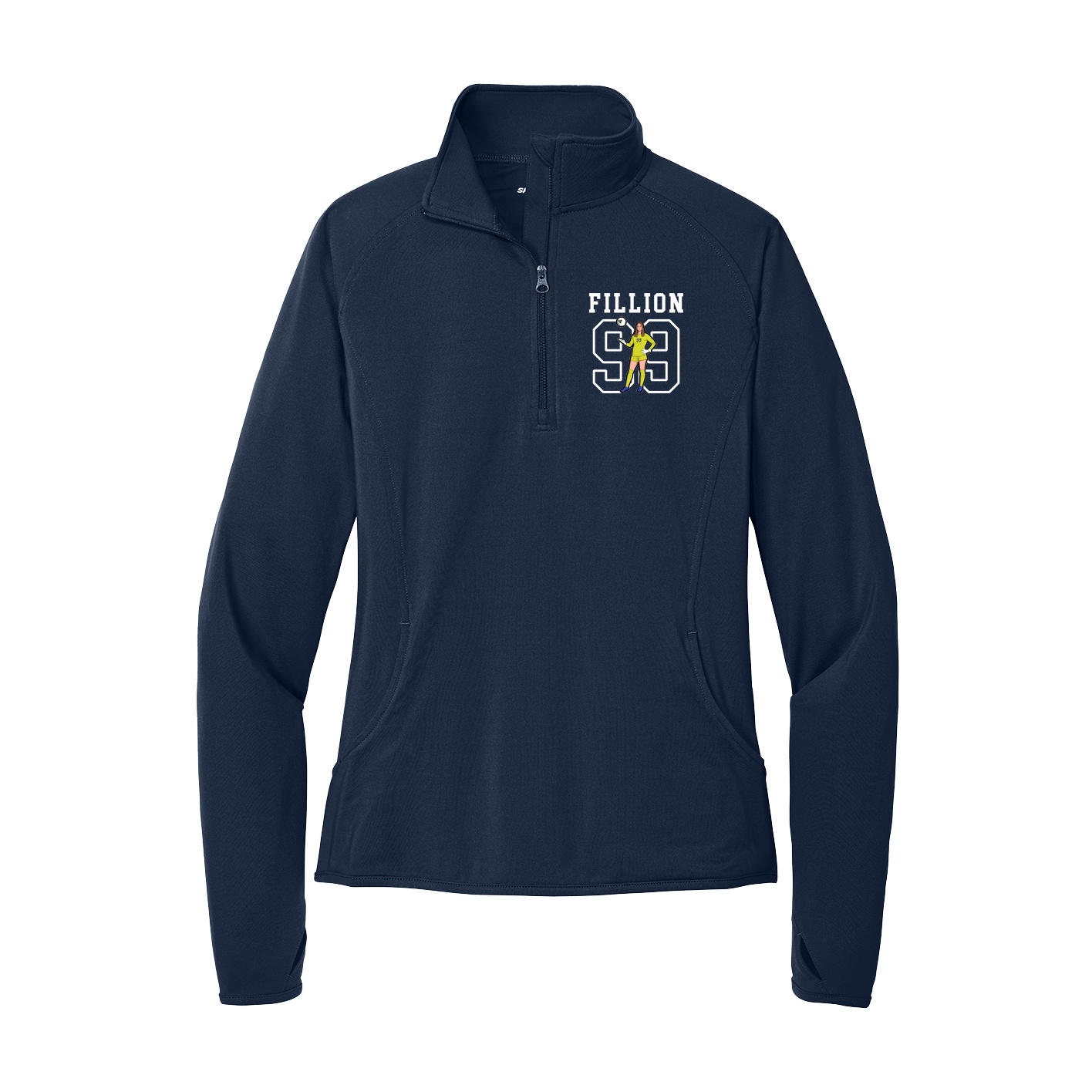 Women's Q-Zip Pullover — Shirsey in Navy