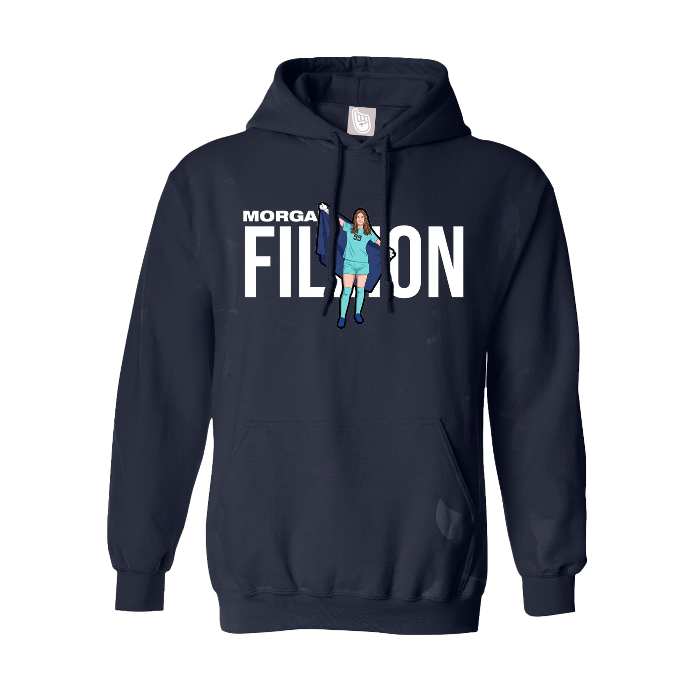 Hoodie — Player Name in Navy
