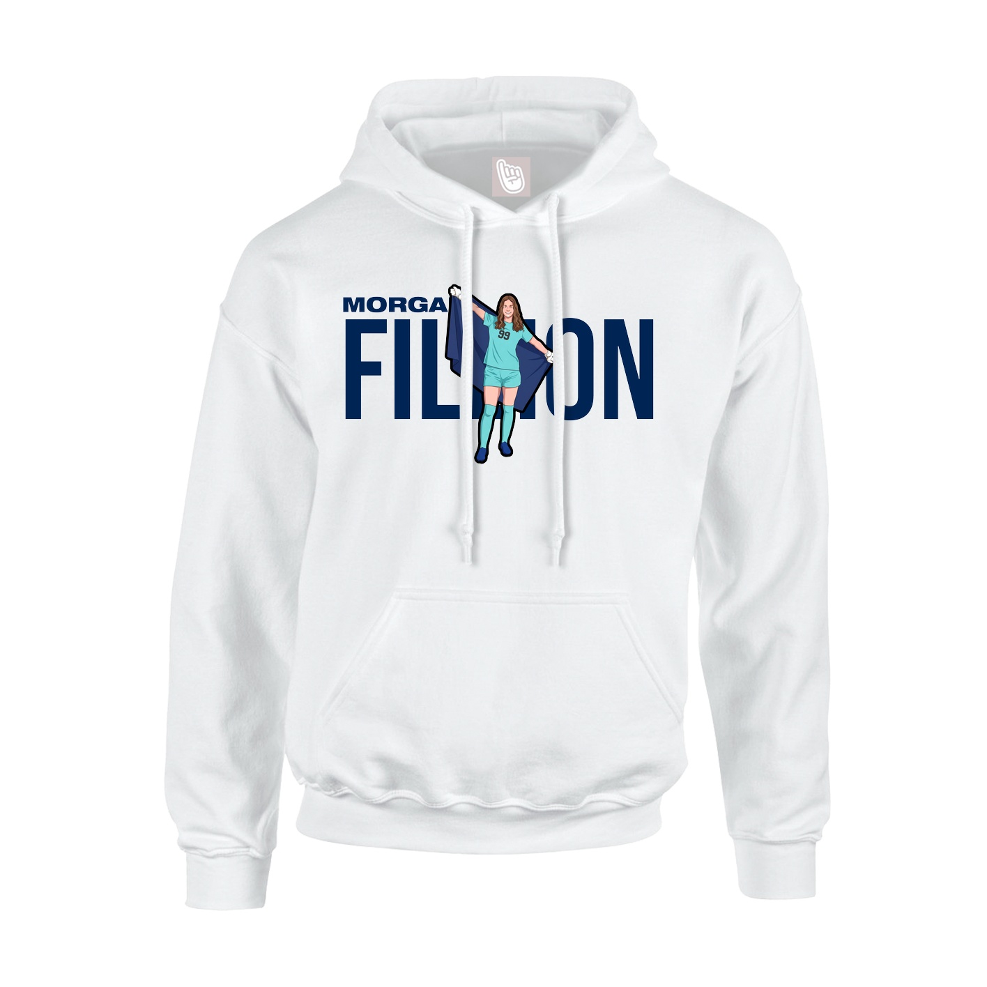 Youth Hoodie — Player Name in White