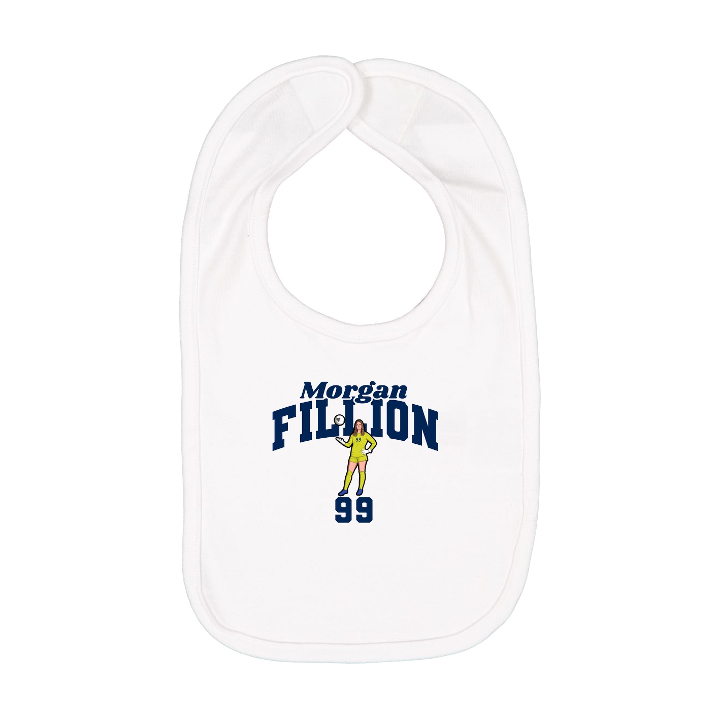 Infant Bib — Signature Arch in White