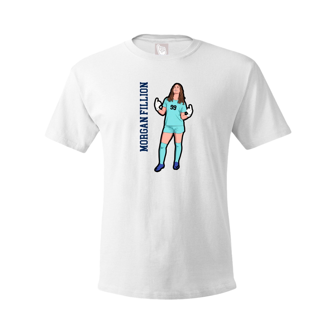 Youth Tee — Name Vertical in White