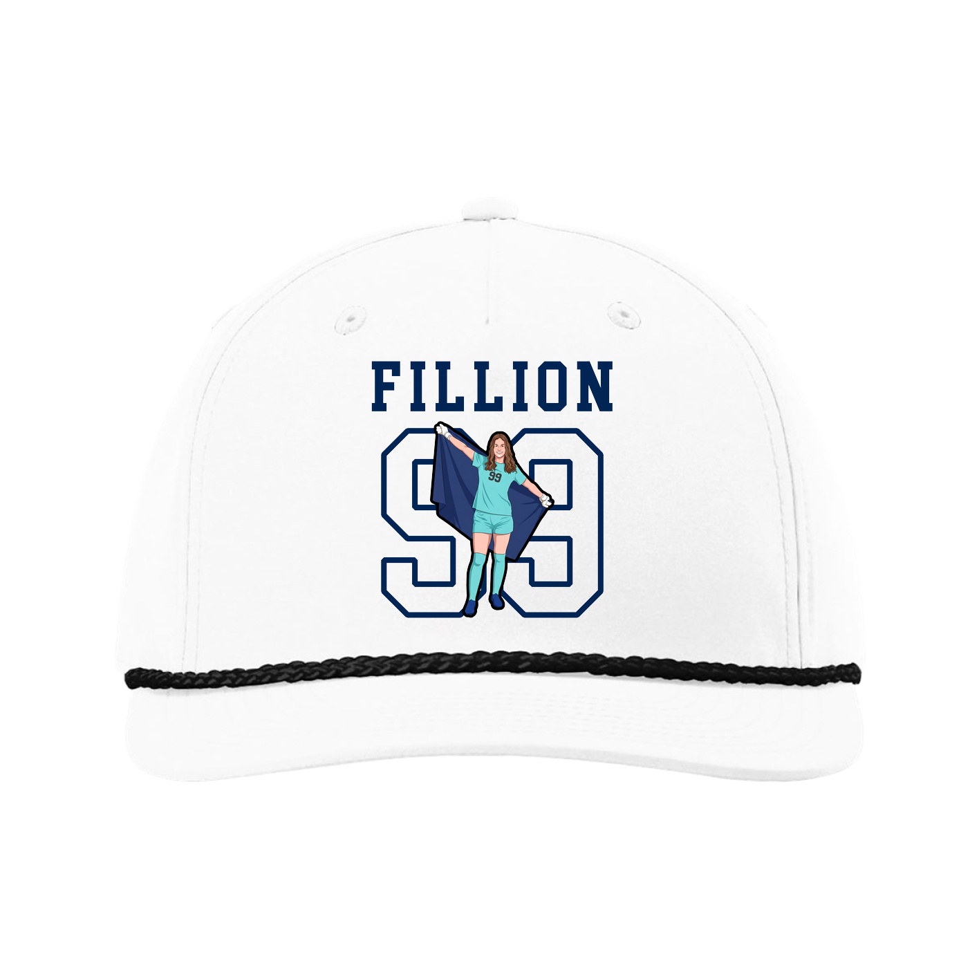 Five-Panel Classic Rope Cap — Shirsey in White