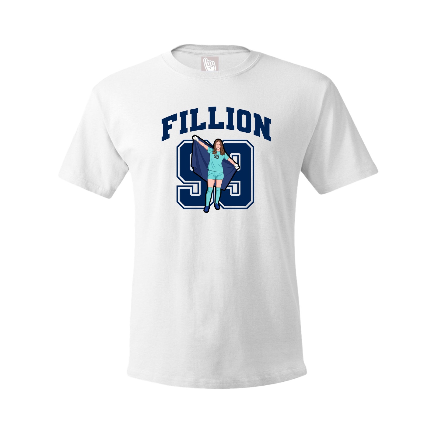 Youth Tee — Number in White