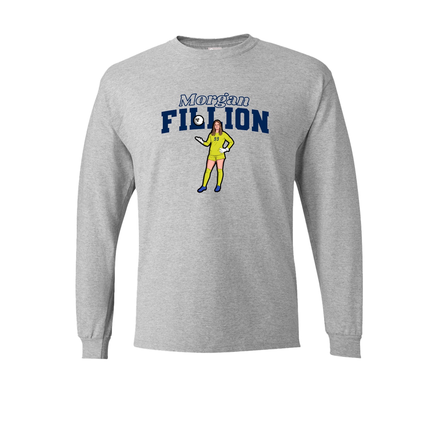 Long Sleeve Tee — Name Arch in Grey