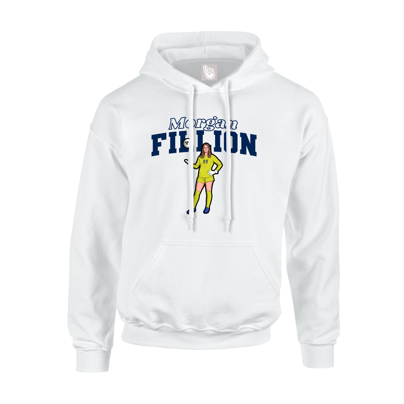 Hoodie — Name Arch in White