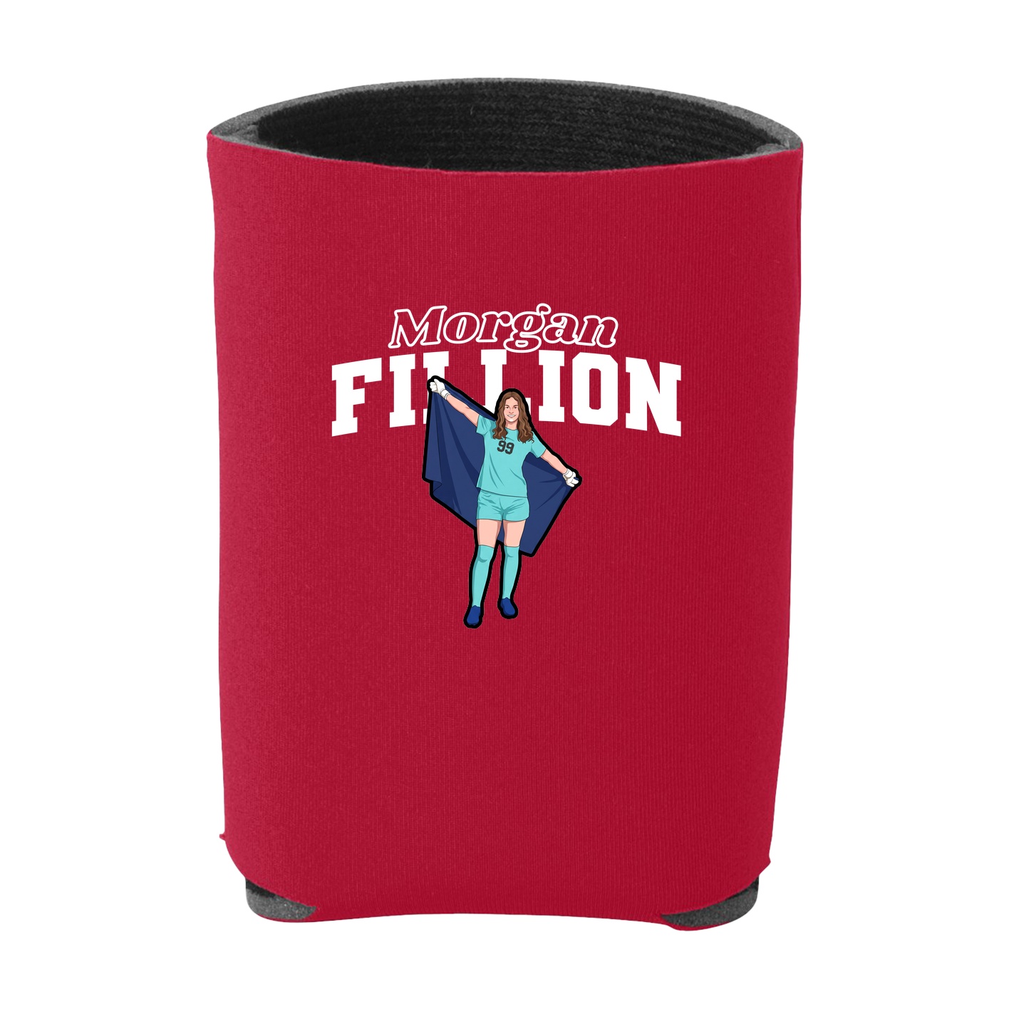 Can Holder — Name Arch in Red
