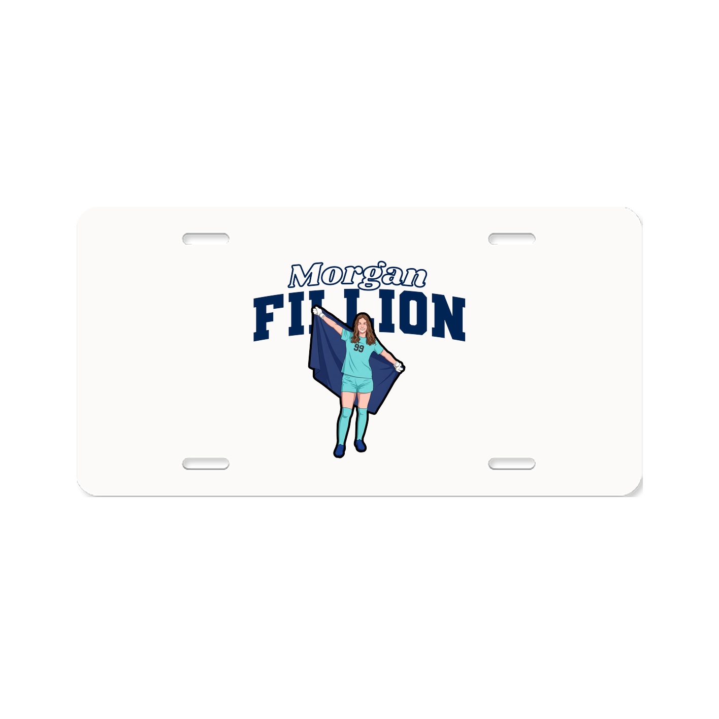 License Plate — Name Arch in Classic