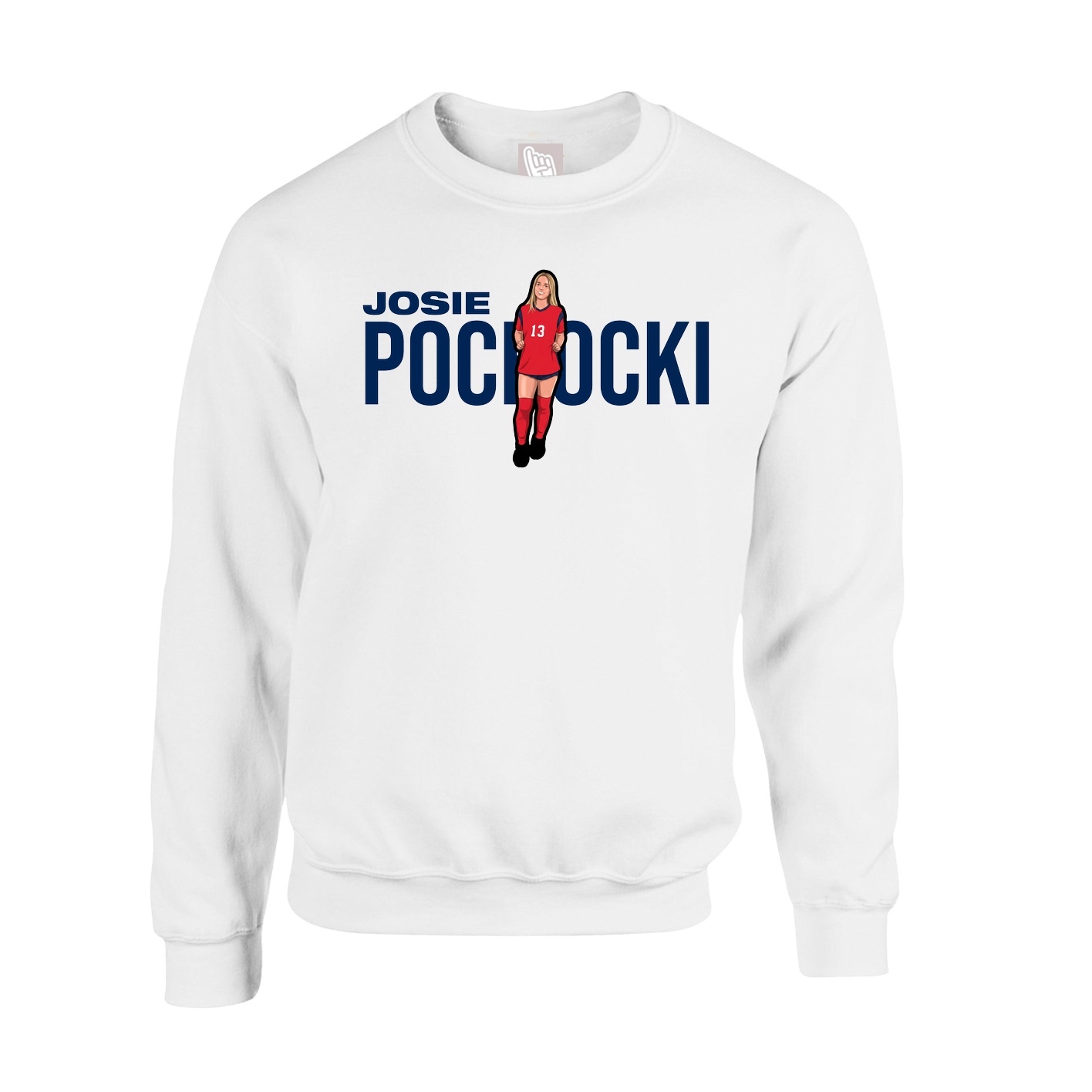Fleece Crew — Player Name in White