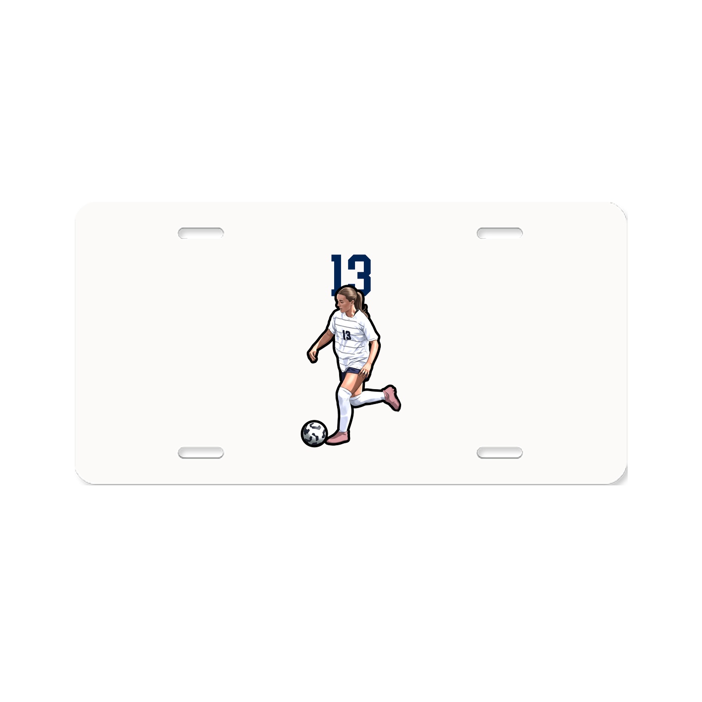 License Plate — Number Top in Classic