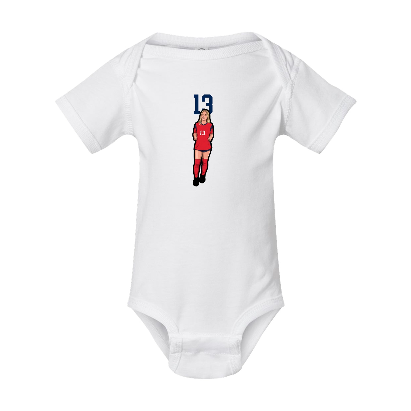 Baby Onesie — Number Top in White