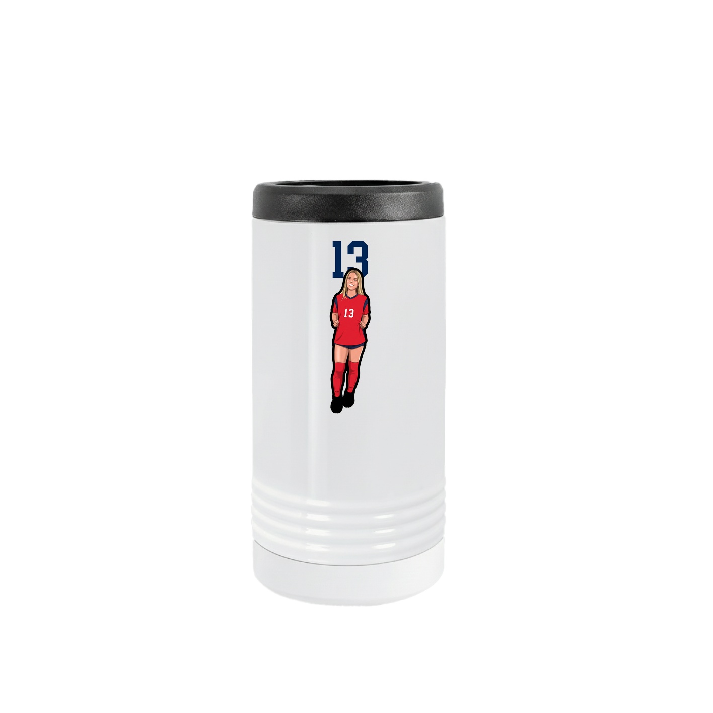 Slim Beverage Holder — Number Top in White