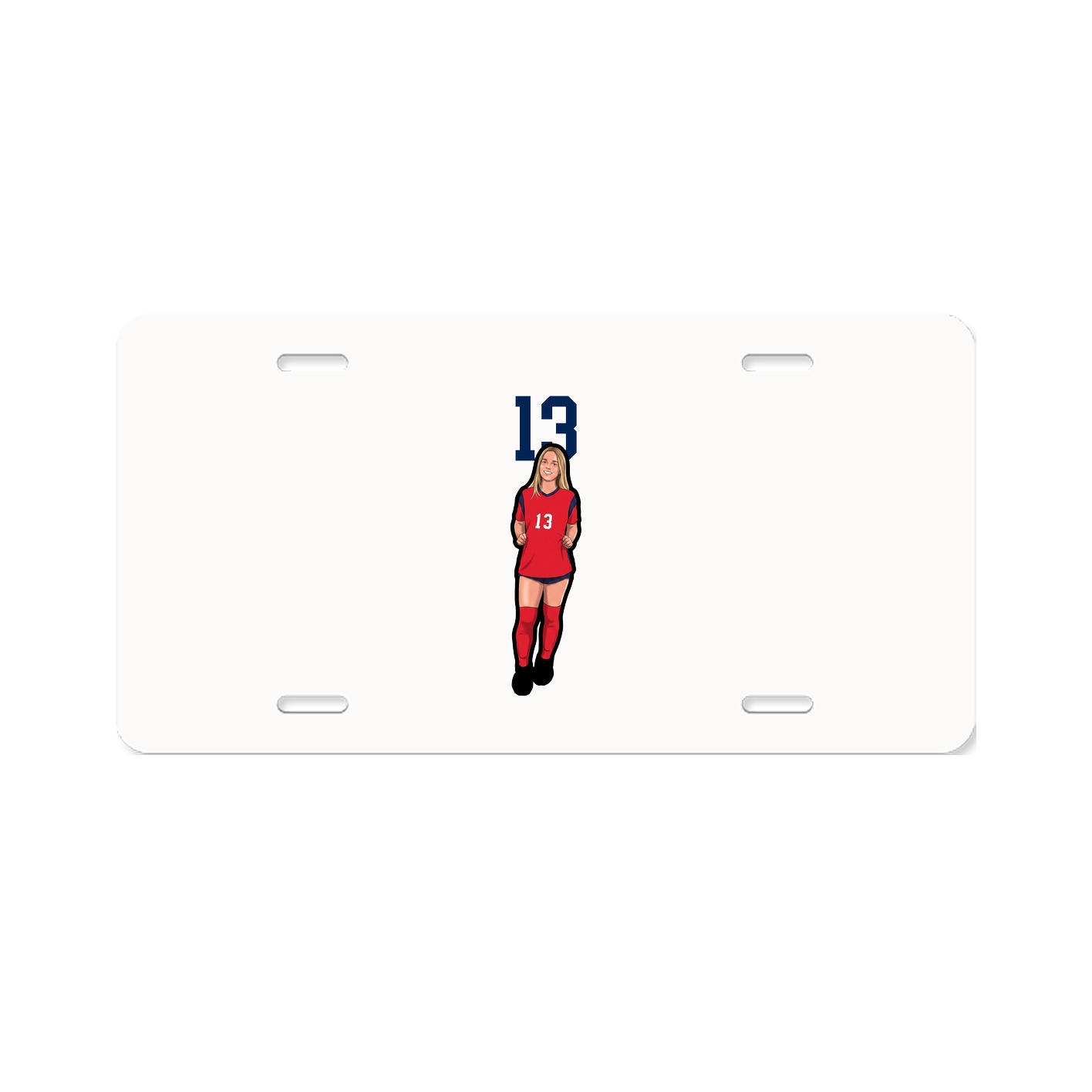 License Plate — Number Top in Classic
