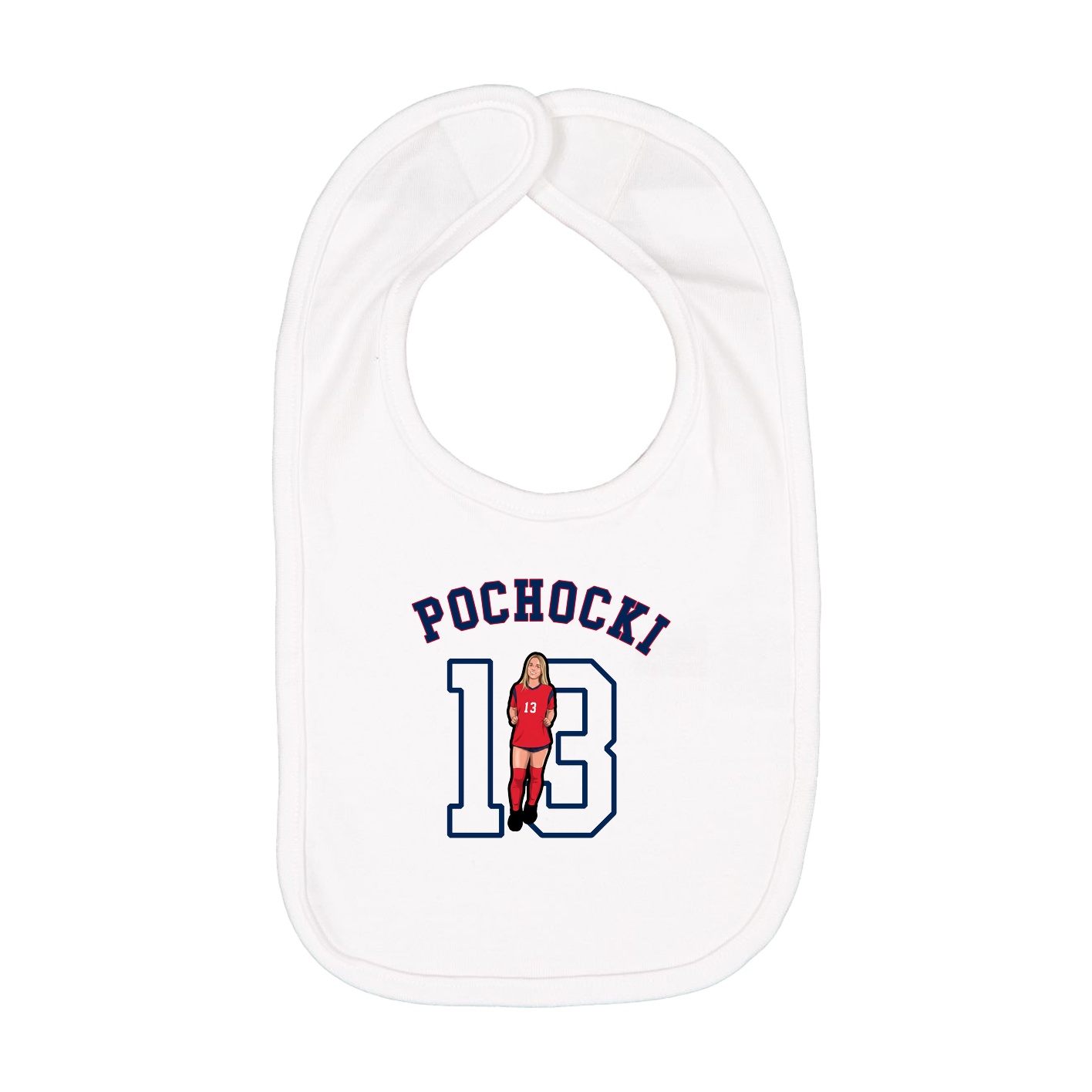 Infant Bib — Shirsey Arch in White