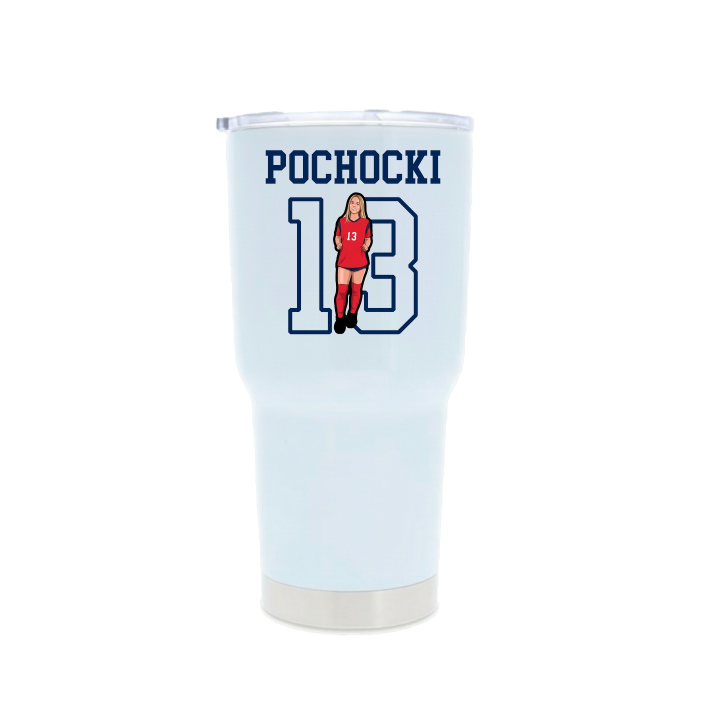 30oz Stainless Steel Tumbler — Shirsey in White