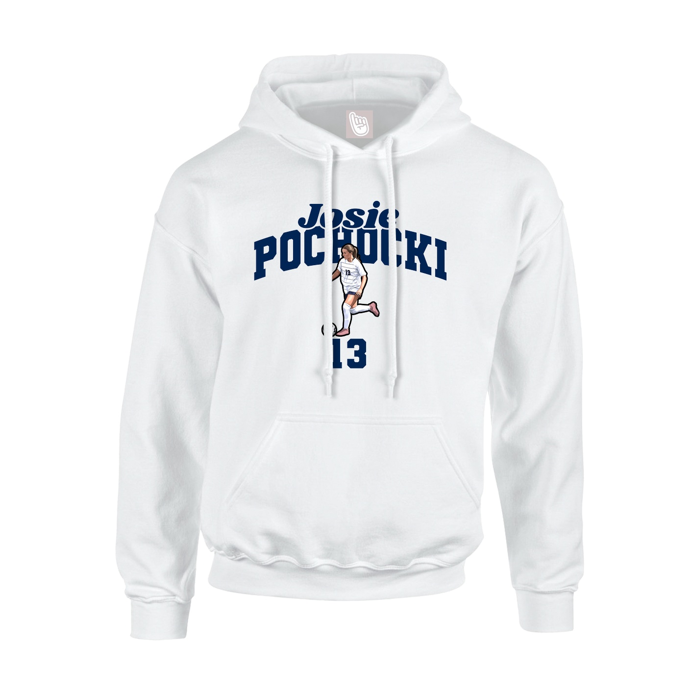 Hoodie — Signature Arch in White