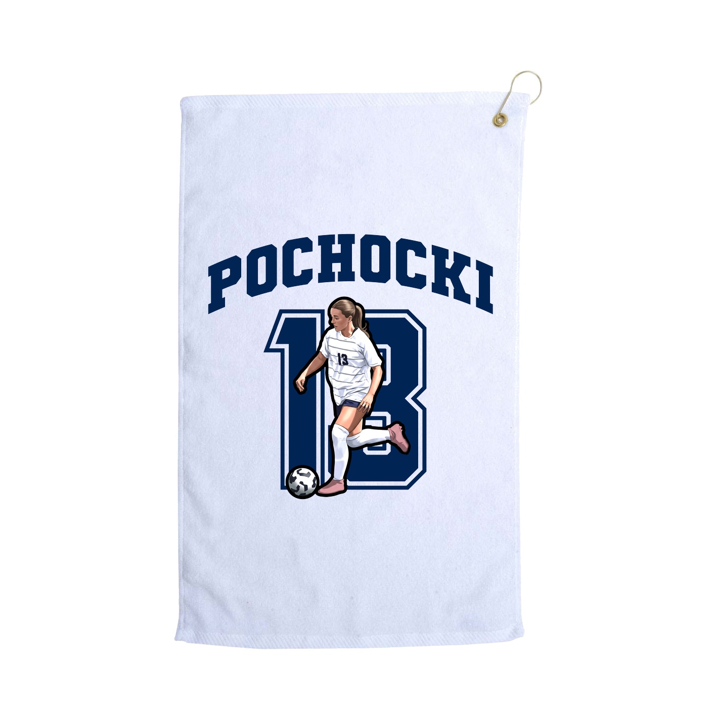 Golf Towel — Number in White