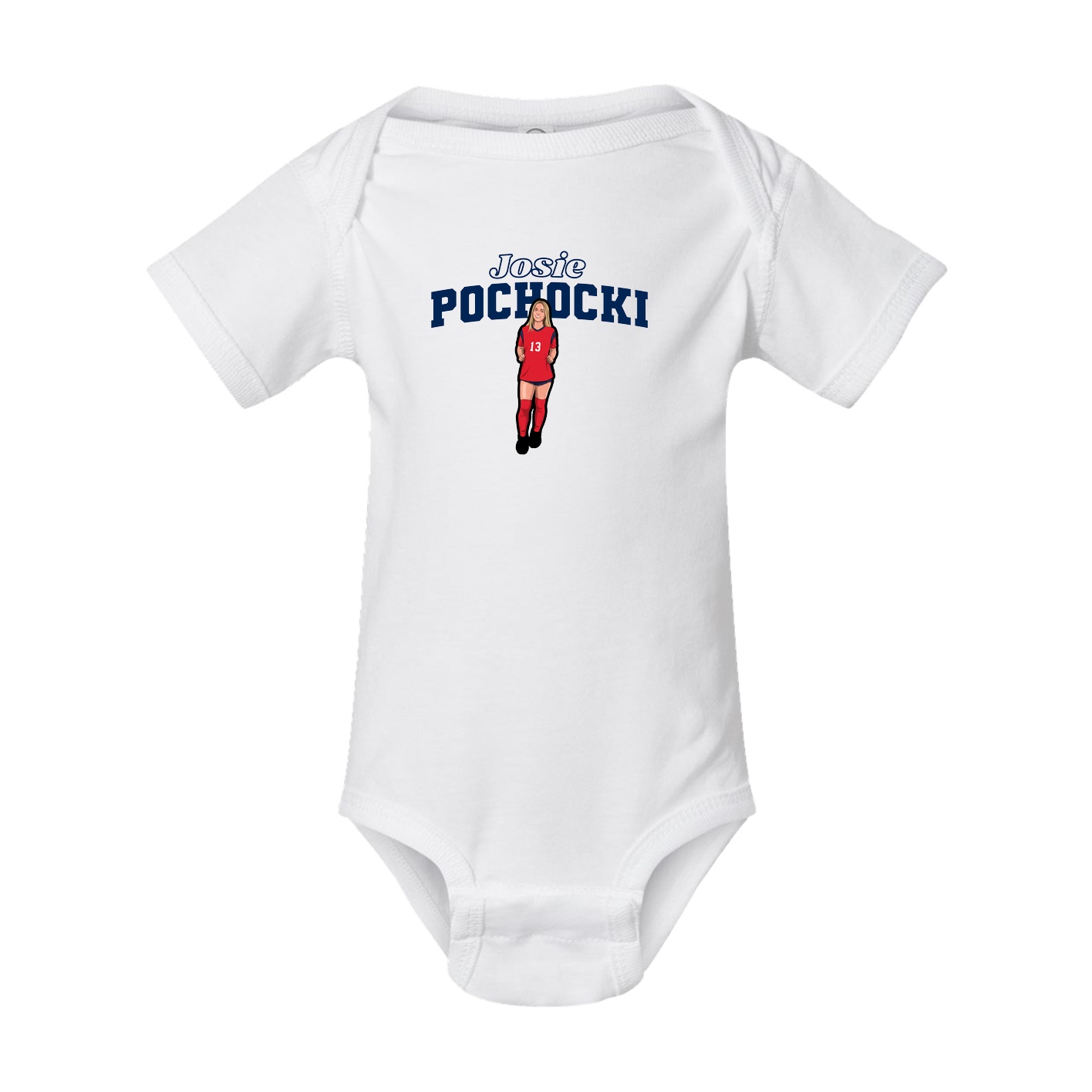 Baby Onesie — Name Arch in White