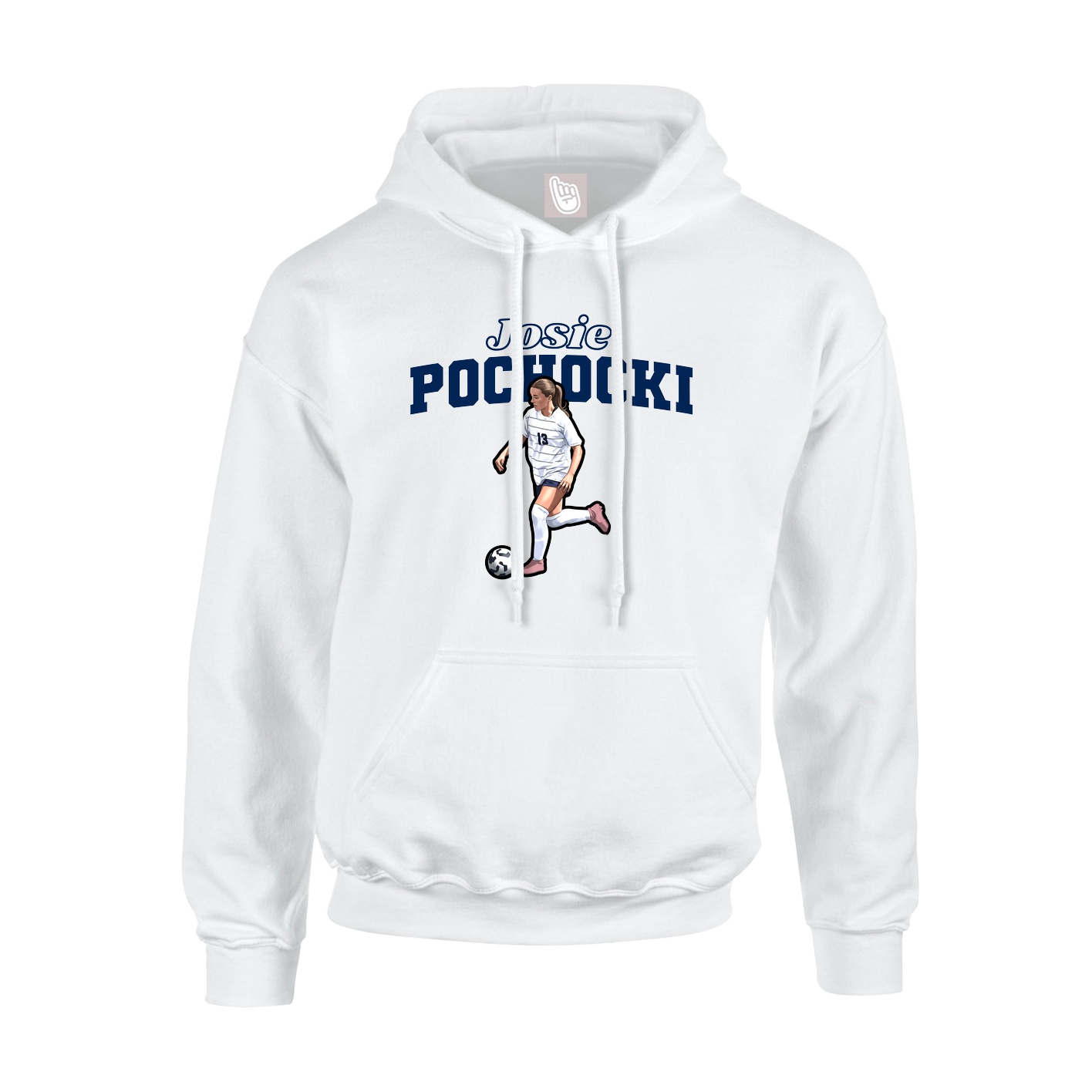 Hoodie — Name Arch in White
