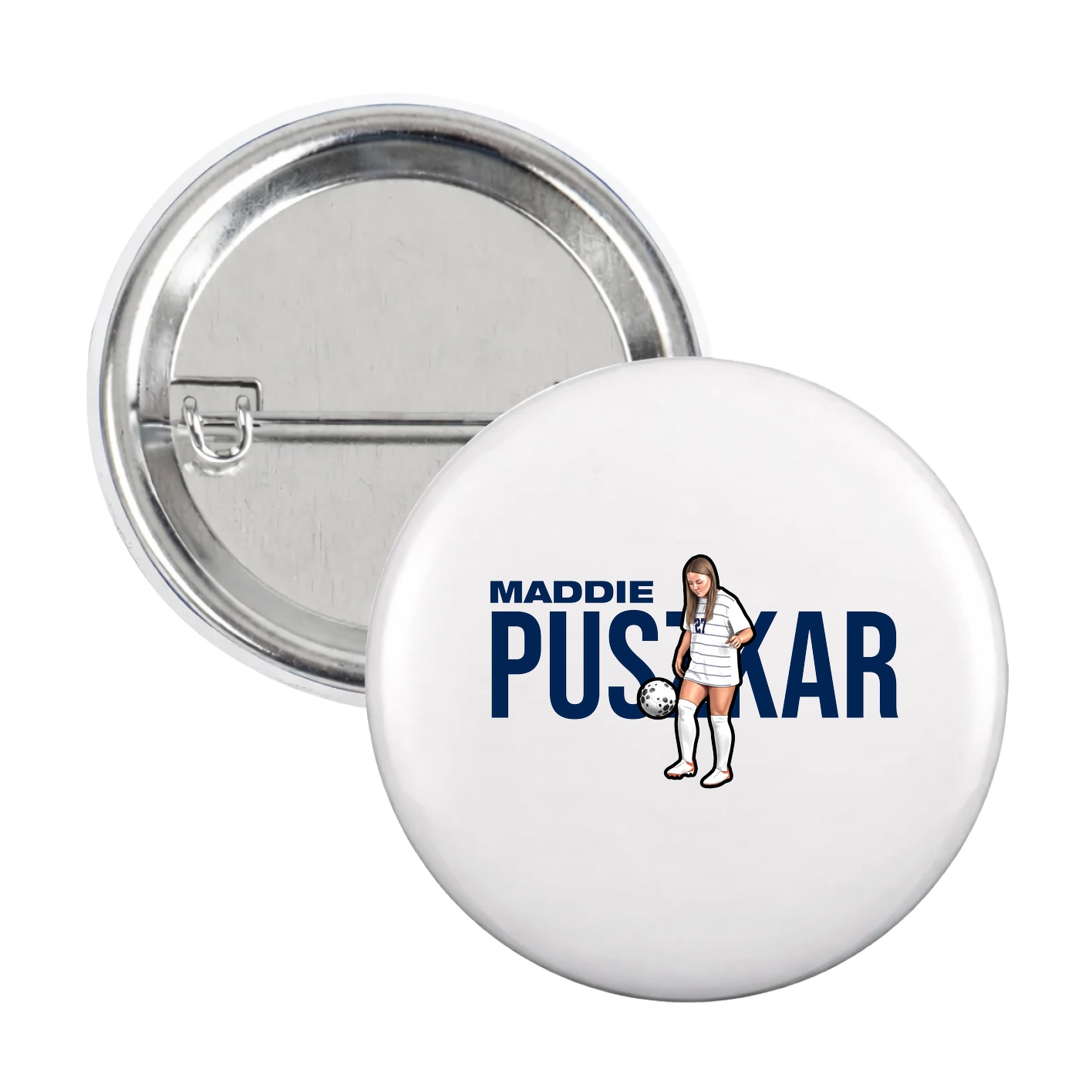 Game Day Button — Player Name in White