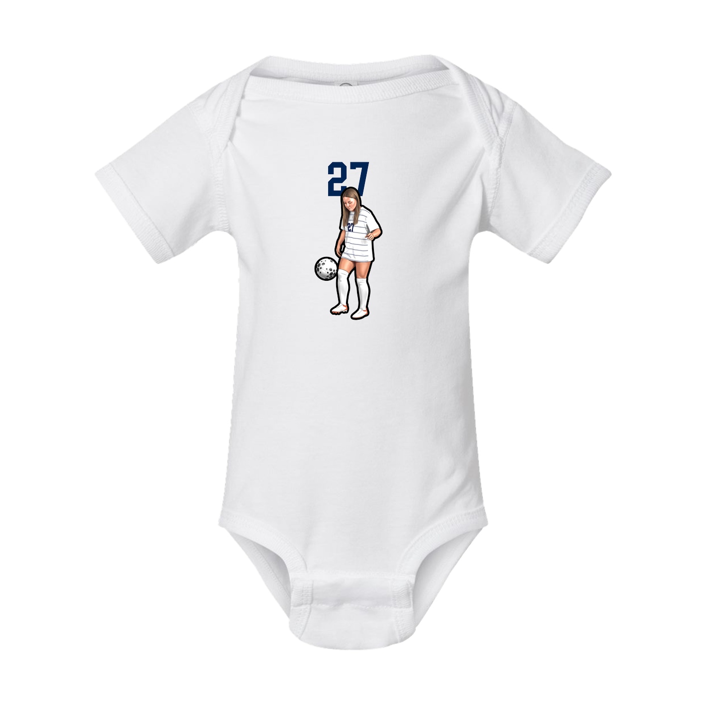 Baby Onesie — Number Top in White